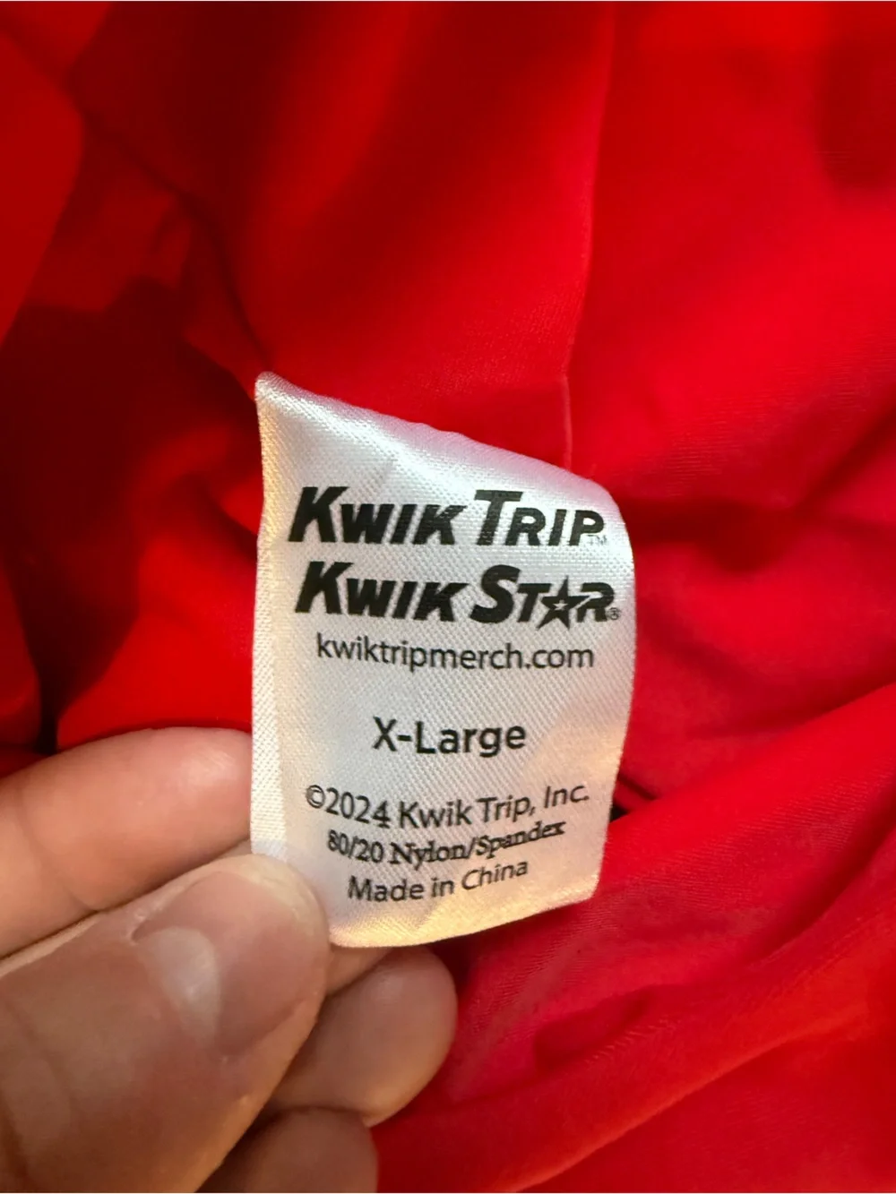 Kwik Trip Women’s XL Red One Piece Swimsuit Employee Logo Midwest Swimwear